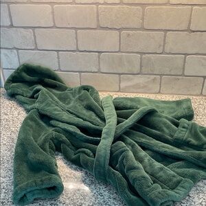 Cozy Green Hooded Robe